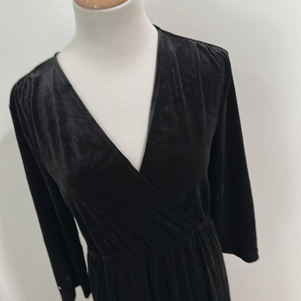 👠 NWT Piper & Scoot Velvet V-Neck Long Sleeve Maxi Dress